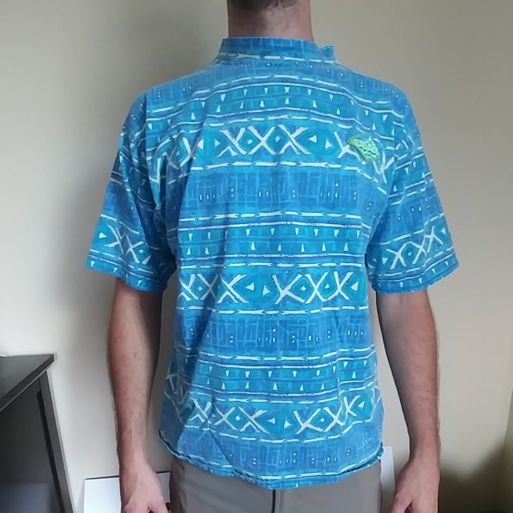 Morango 80's Vintage blue and yellow shirt